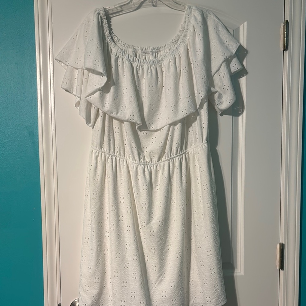 Chic Soul White Eyelet Dress